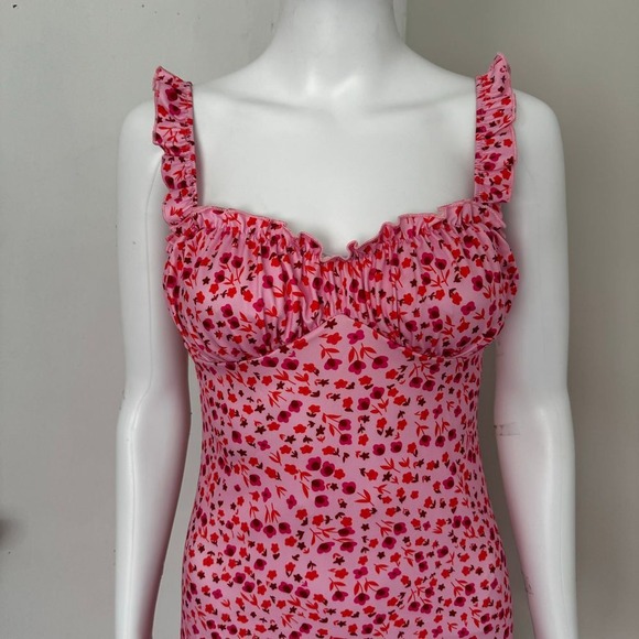 Commense Ruched Detail Cami Floral Bohemian Vacation Midi Sundress Size XS - Picture 10 of 17